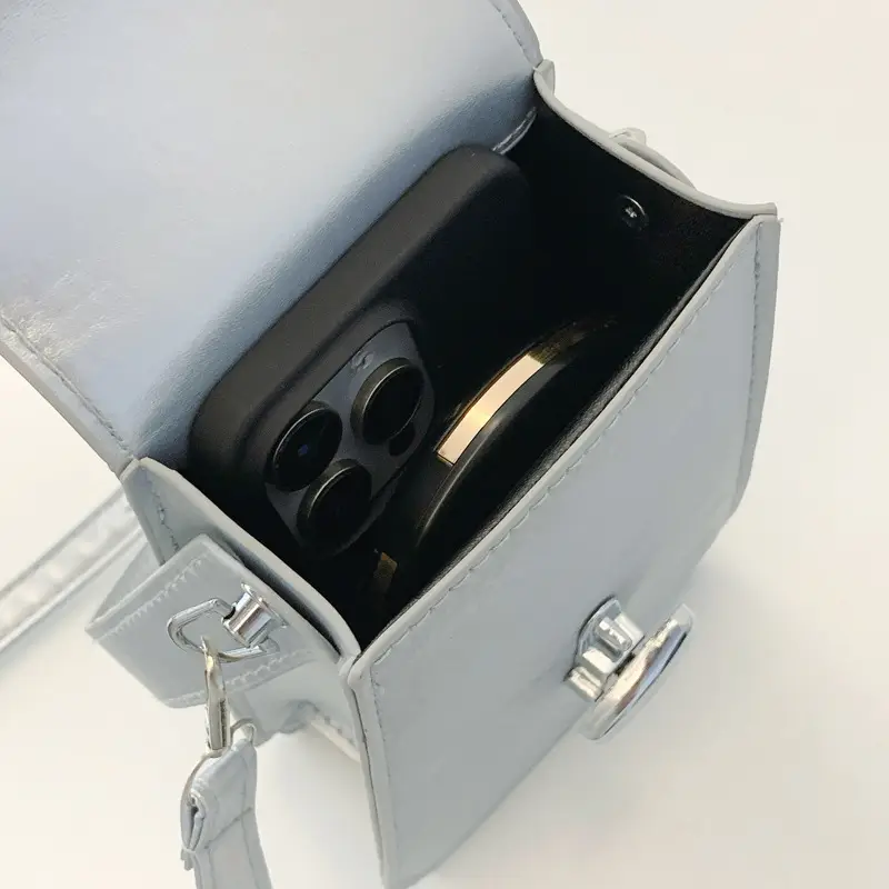 White Korean Style Square Shoulder Bag for Women - Image 6