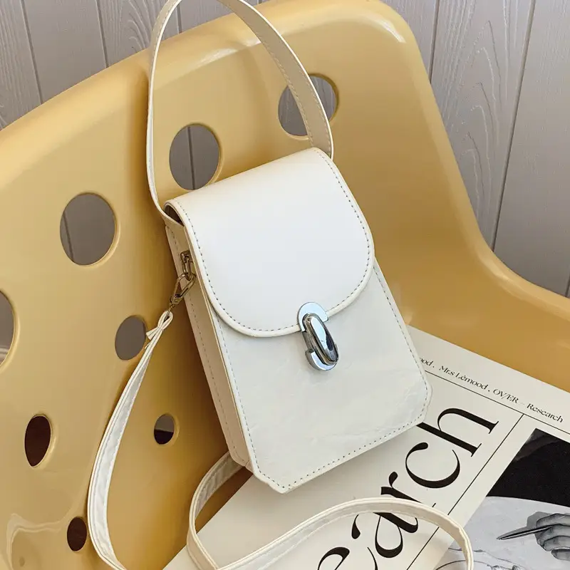 White Korean Style Square Shoulder Bag for Women - Image 2