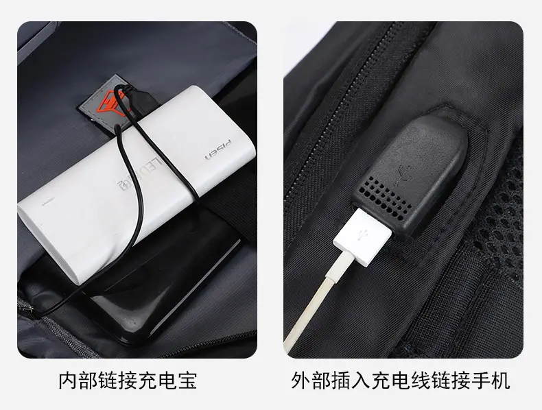 Backpack Large Capacity Cross-border Casual Business Backpack Laptop Student Schoolbag Men's Travel Bag — feature 6