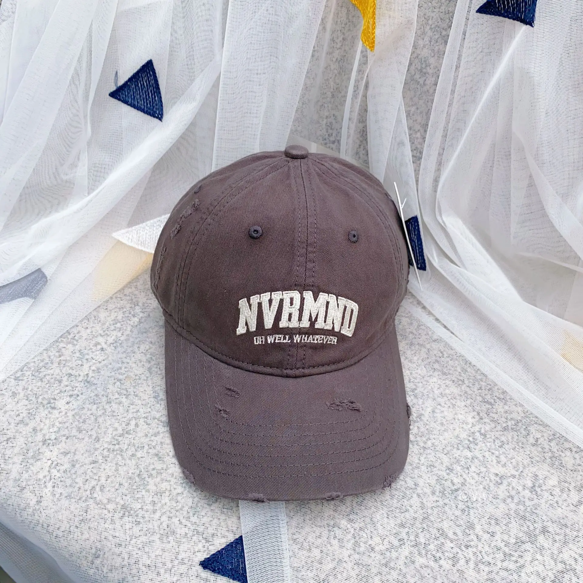 Korean Style Ins Cyber Celebrity NV Cotton Baseball Cap Big Head Ware for Men and Women Couple All-Match Soft Top Cap - Image 6
