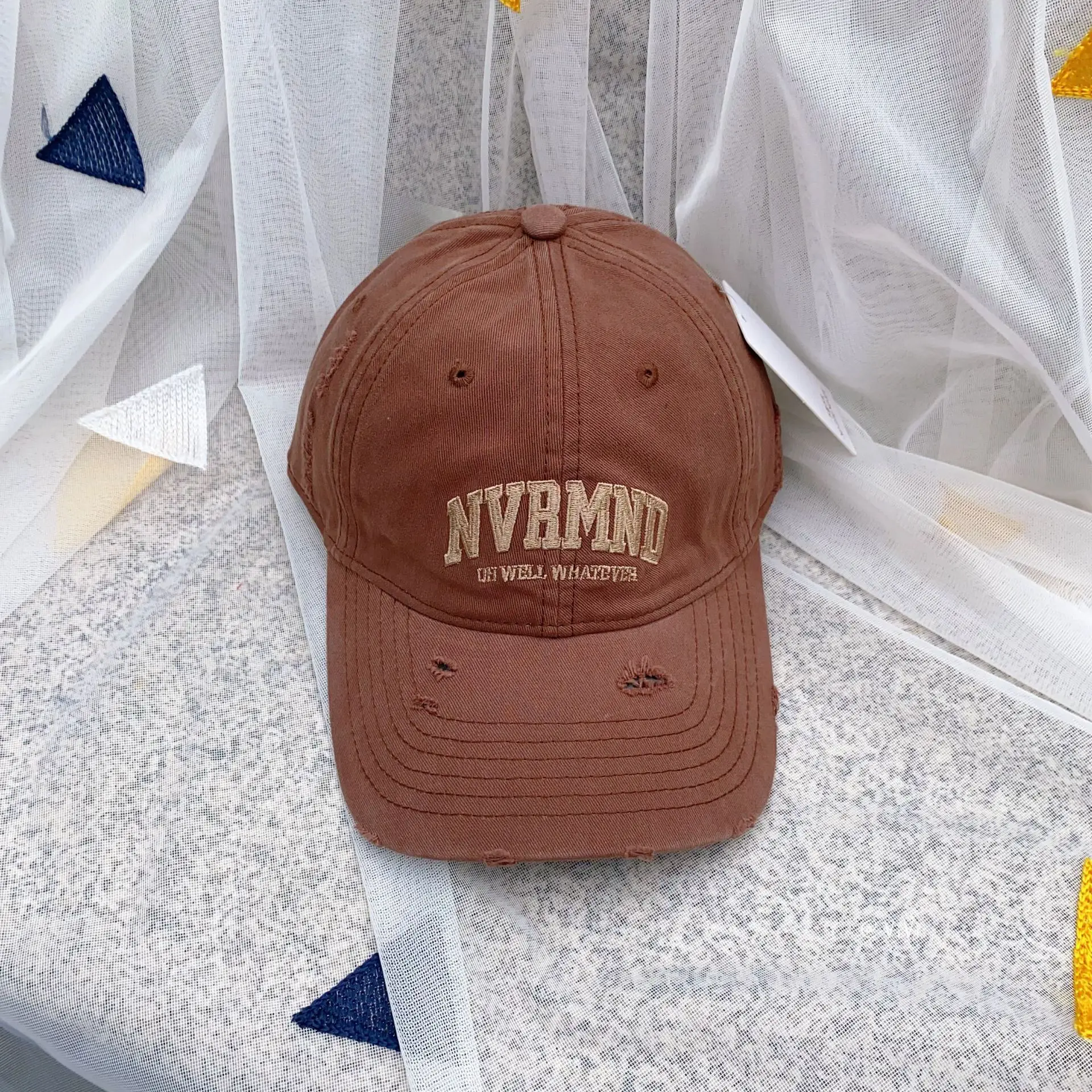 Korean Style Ins Cyber Celebrity NV Cotton Baseball Cap Big Head Ware for Men and Women Couple All-Match Soft Top Cap - Image 7