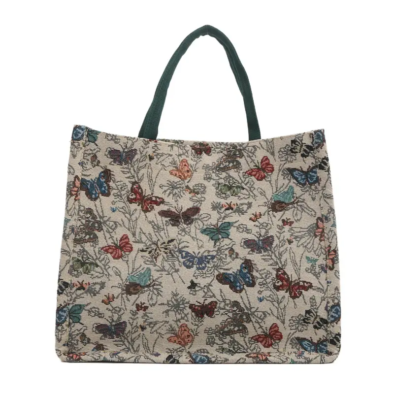 Niche Floral Canvas Shoulder Bag 2024 - Image 7