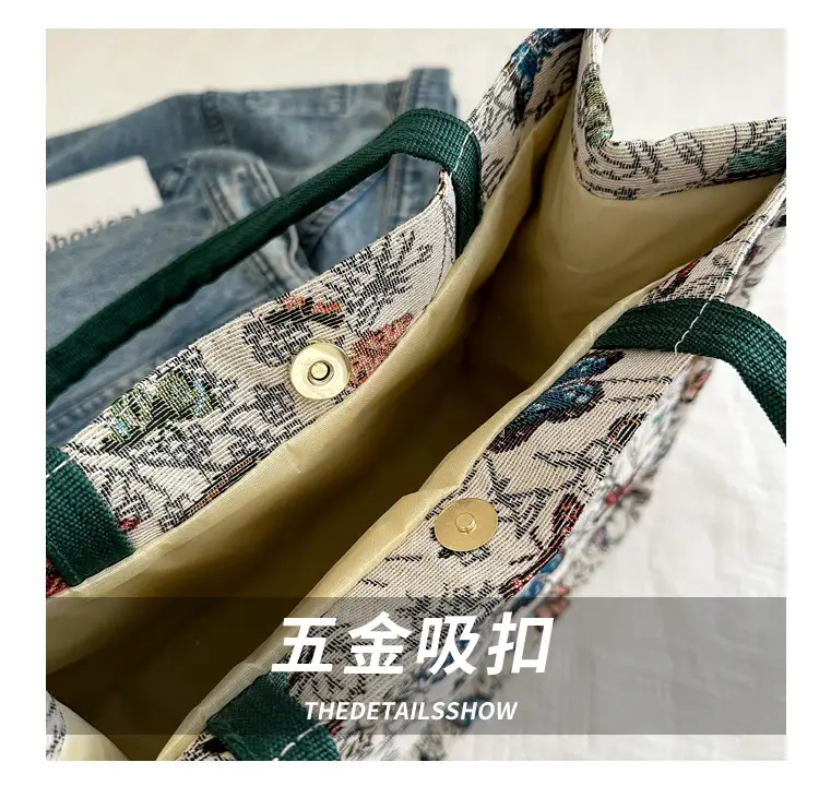 Niche Floral Canvas Shoulder Bag 2024 — feature 5