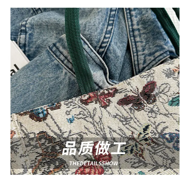 Niche Floral Canvas Shoulder Bag 2024 — feature 6