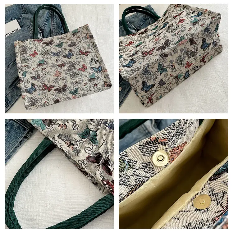 Niche Floral Canvas Shoulder Bag 2024 — feature 8