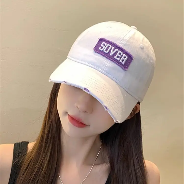 Men Letter Embroidered Baseball Cap Brown Spring Summer - Image 9