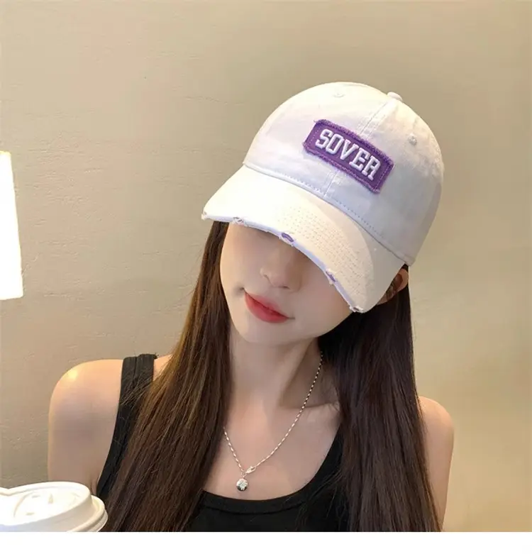Men Letter Embroidered Baseball Cap Brown Spring Summer — feature 10