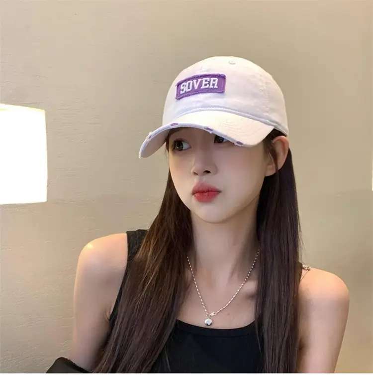 Men Letter Embroidered Baseball Cap Brown Spring Summer — feature 11