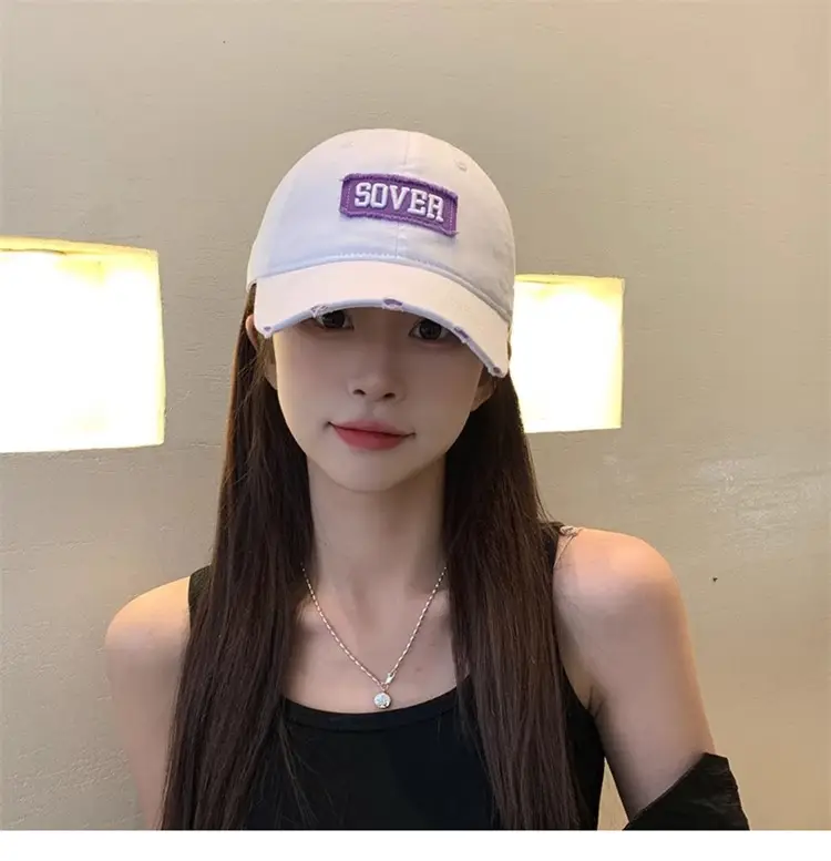 Men Letter Embroidered Baseball Cap Brown Spring Summer — feature 12