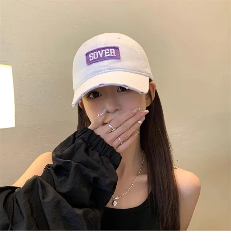 Men Letter Embroidered Baseball Cap Brown Spring Summer — feature 13