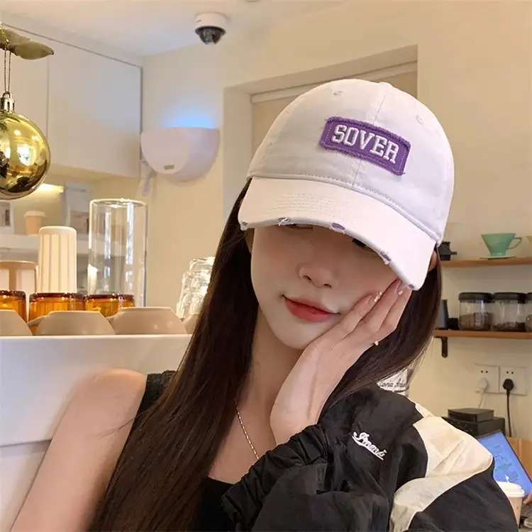 Men Letter Embroidered Baseball Cap Brown Spring Summer — feature 15