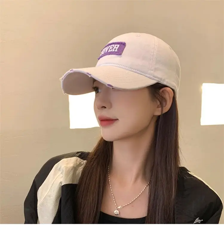 Men Letter Embroidered Baseball Cap Brown Spring Summer — feature 9