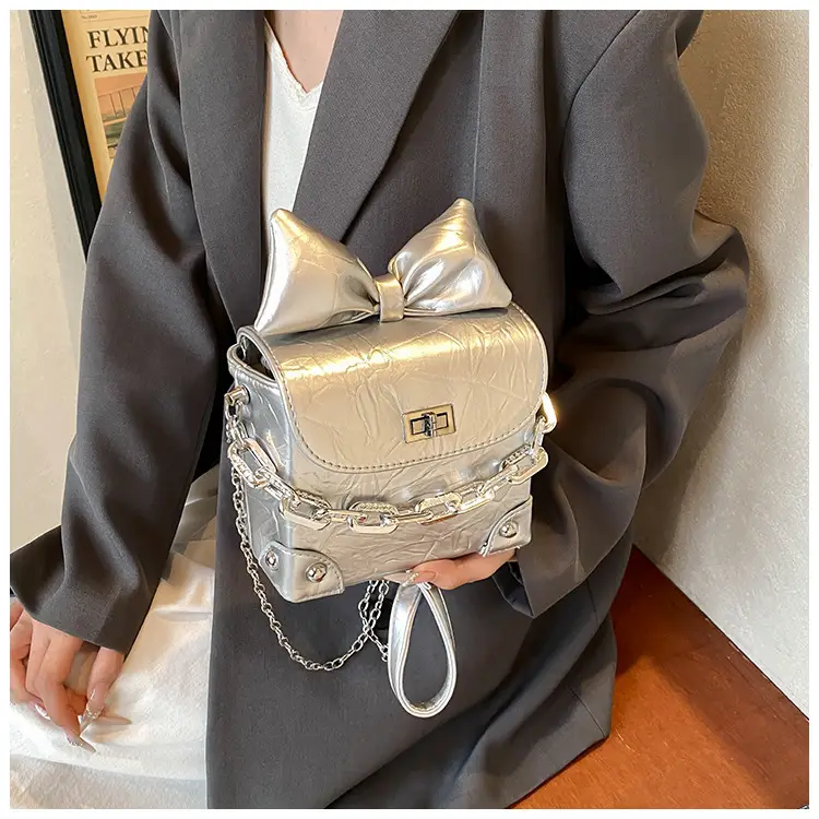 Black Bow Chain Mini Shoulder Bag for Women — feature 18