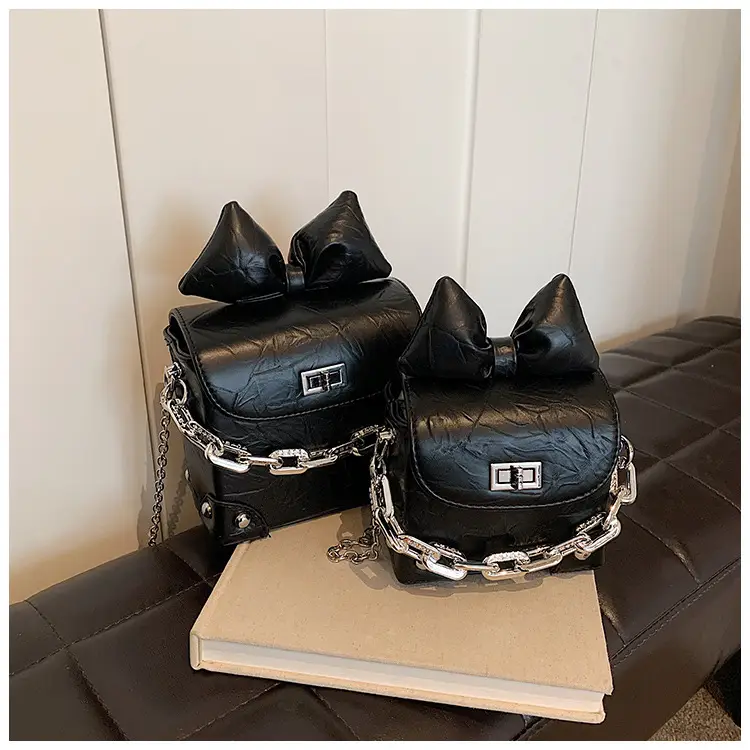 Black Bow Chain Mini Shoulder Bag for Women — feature 23