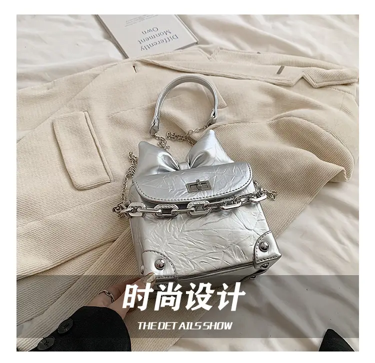 Black Bow Chain Mini Shoulder Bag for Women — feature 5