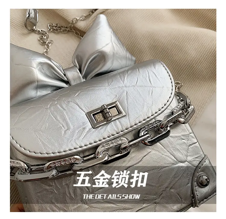 Black Bow Chain Mini Shoulder Bag for Women — feature 6