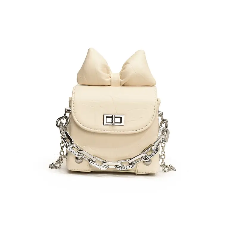 Black Bow Chain Mini Shoulder Bag for Women - Image 5
