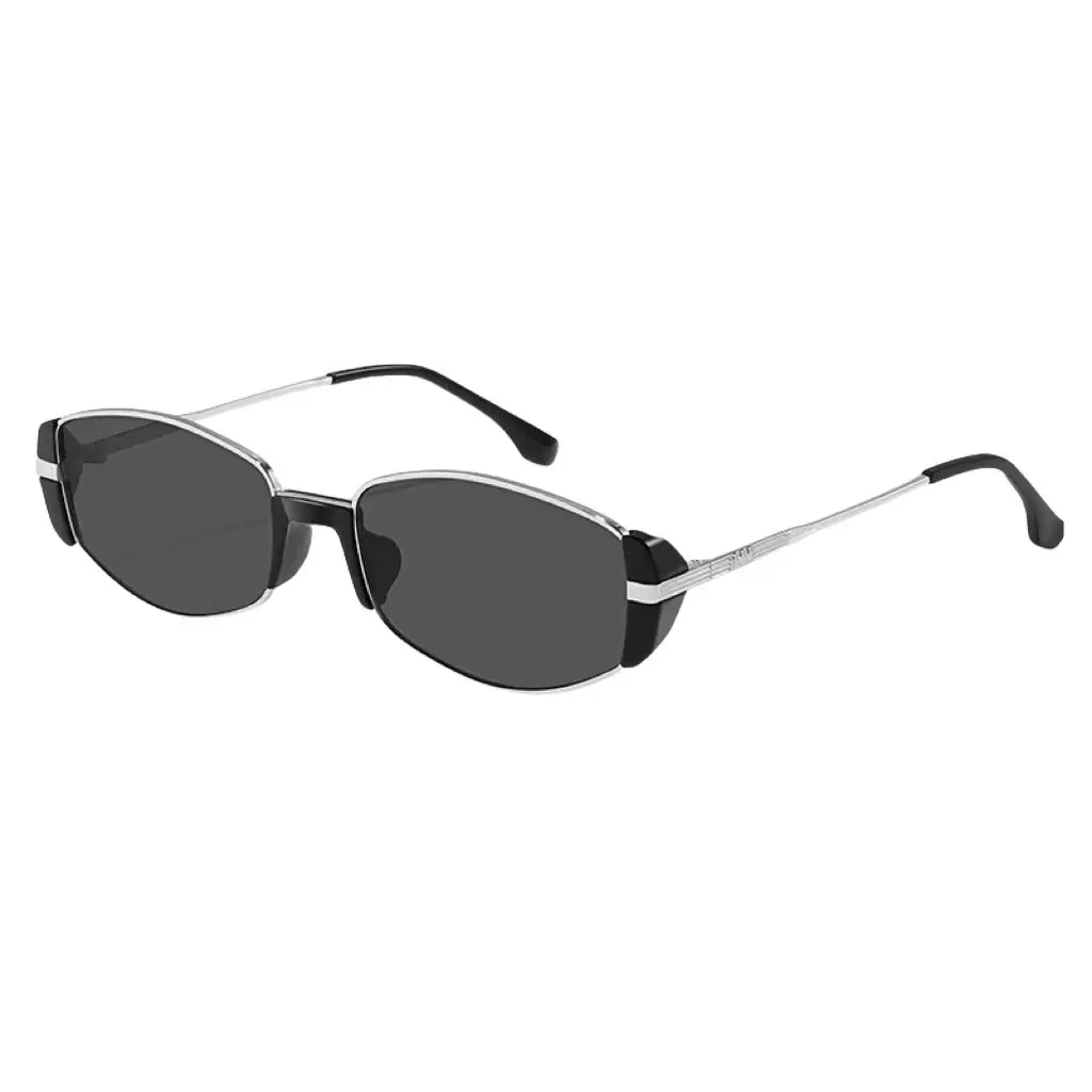 Women's Metal Cat's Eye Sunglasses UV Resistant Gold Black - Image 2