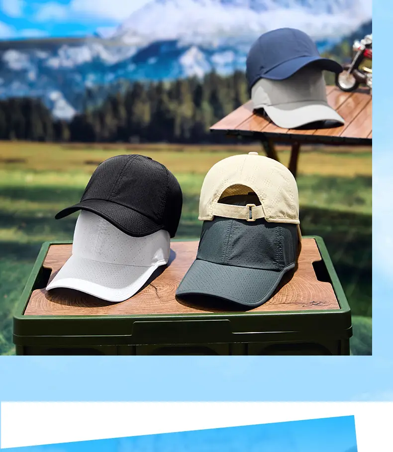 New Summer Anti-Choking Punched Soft Top Men's Baseball Cap — feature 17