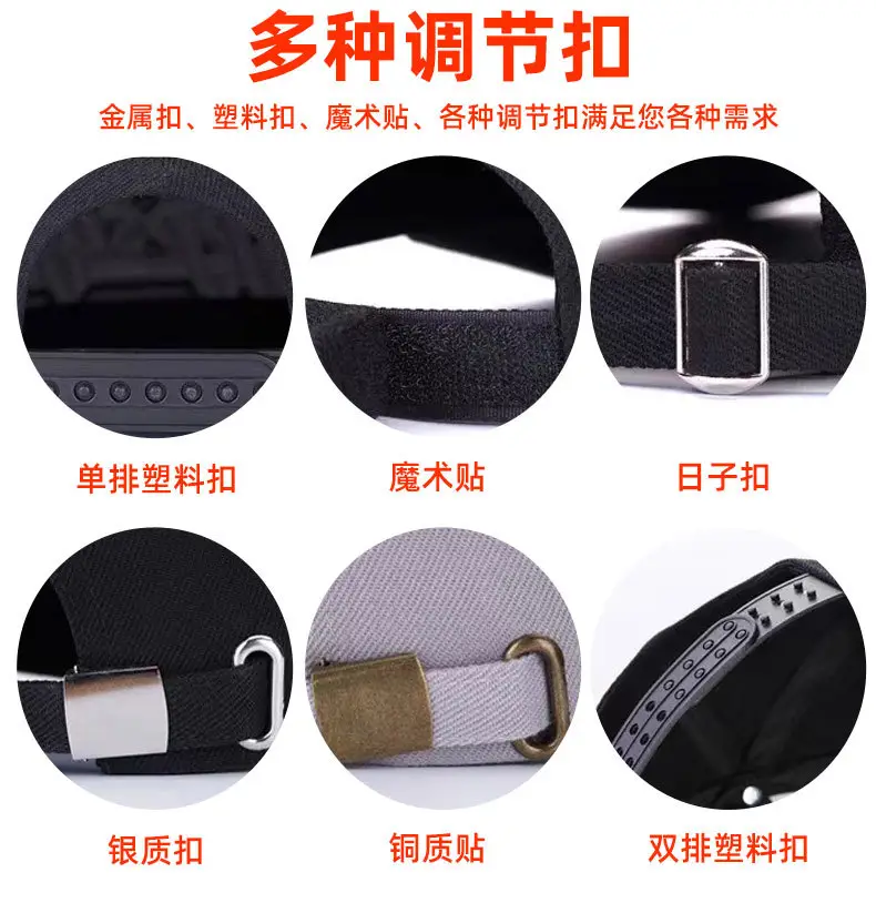 Blue Baseball Cap with Orange Trim for Men — feature 7