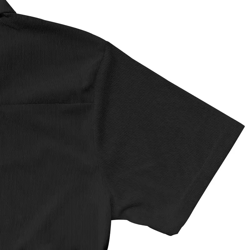 Men's Grey Zipper Polo T-Shirt Short Sleeve Summer — feature 24