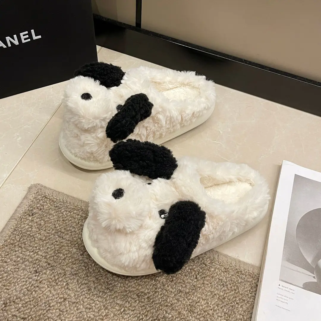 Winter Puppy Cotton Slippers, Home Shoes, Student Fashion Home Wholesale, Can Be Worn Outside, Couple Style, Plus Velvet, Home Leisure — feature 16
