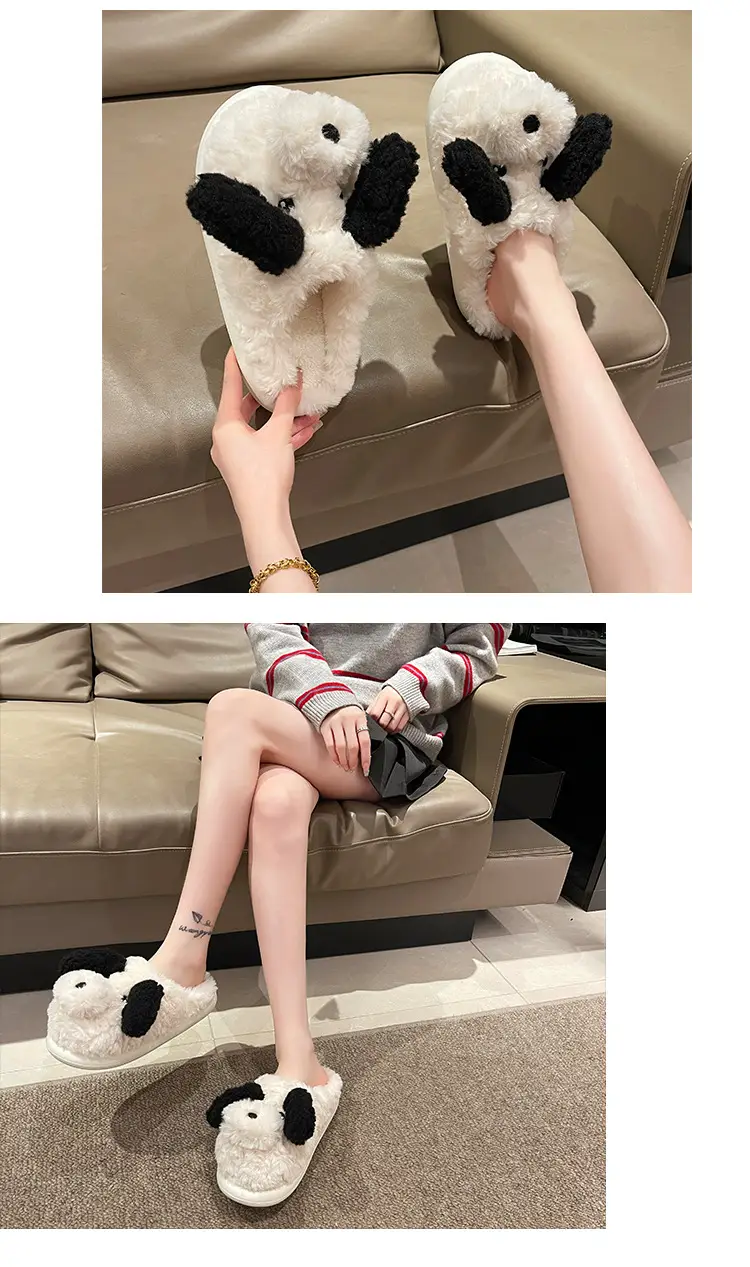 Winter Puppy Cotton Slippers, Home Shoes, Student Fashion Home Wholesale, Can Be Worn Outside, Couple Style, Plus Velvet, Home Leisure — feature 26