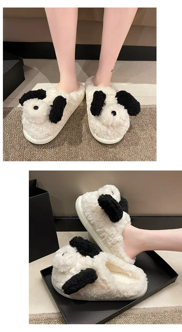 Winter Puppy Cotton Slippers, Home Shoes, Student Fashion Home Wholesale, Can Be Worn Outside, Couple Style, Plus Velvet, Home Leisure — feature 28