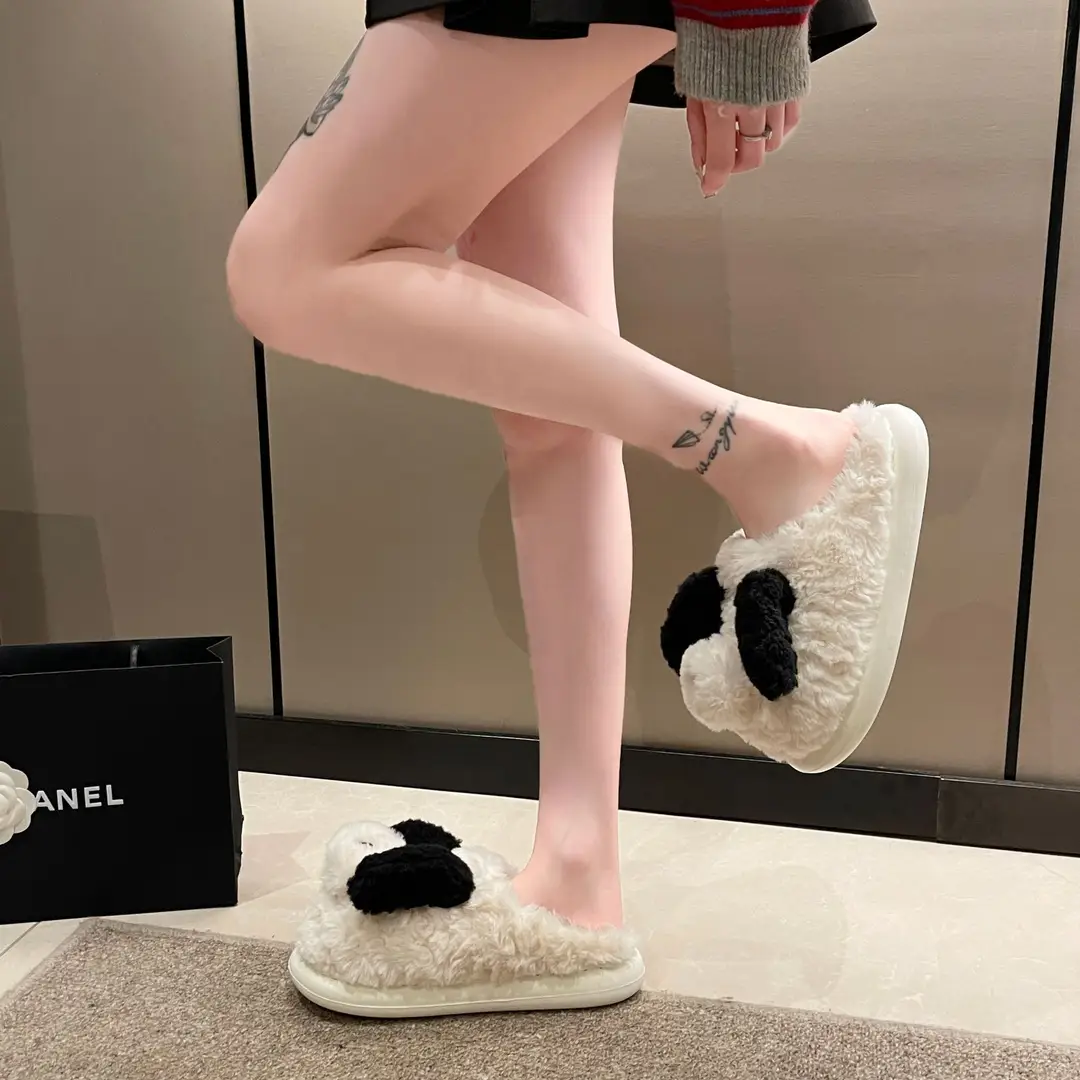 Winter Puppy Cotton Slippers, Home Shoes, Student Fashion Home Wholesale, Can Be Worn Outside, Couple Style, Plus Velvet, Home Leisure — feature 6