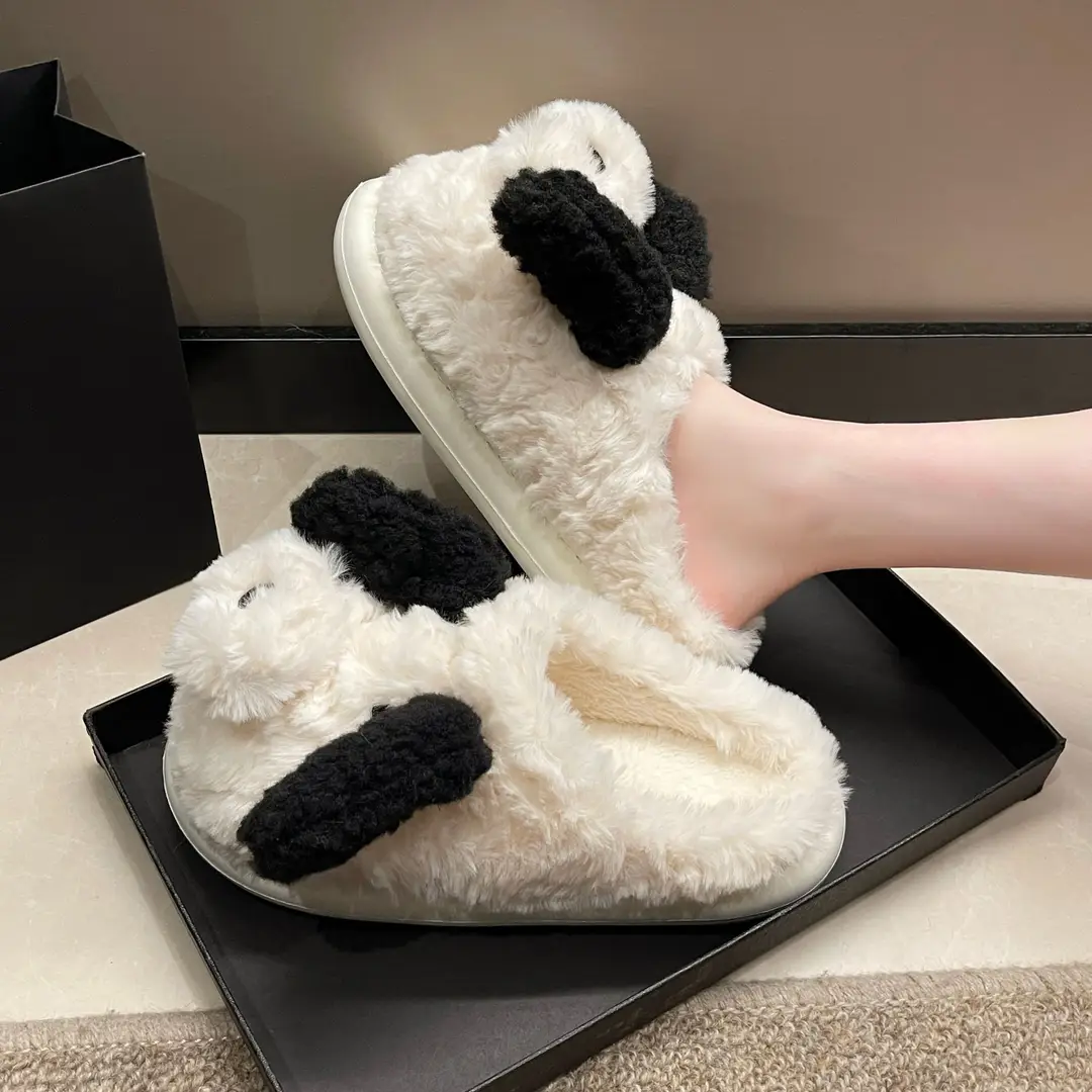 Winter Puppy Cotton Slippers, Home Shoes, Student Fashion Home Wholesale, Can Be Worn Outside, Couple Style, Plus Velvet, Home Leisure — feature 8