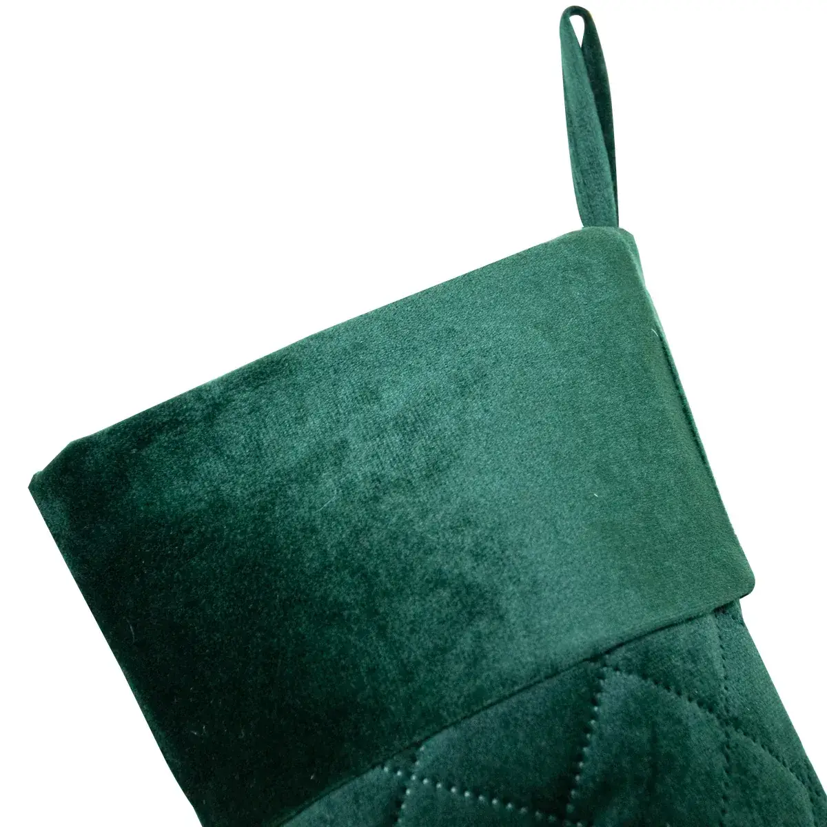 Red Green Quilted Velvet Christmas Stocking 11x20" — feature 14