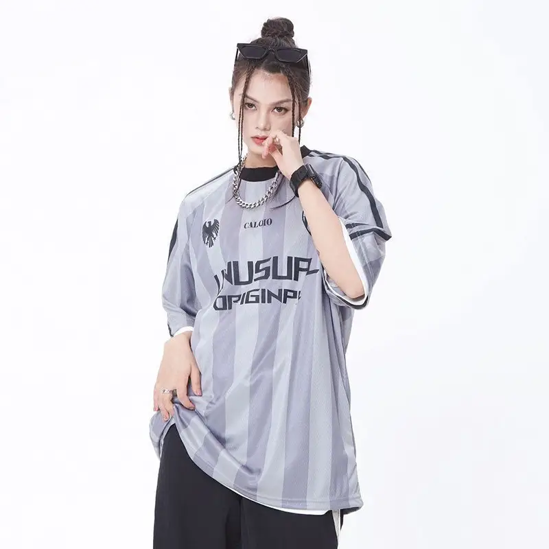 Men Women Unosuf Grey Mesh T-Shirt Medium to 5XL — feature 9