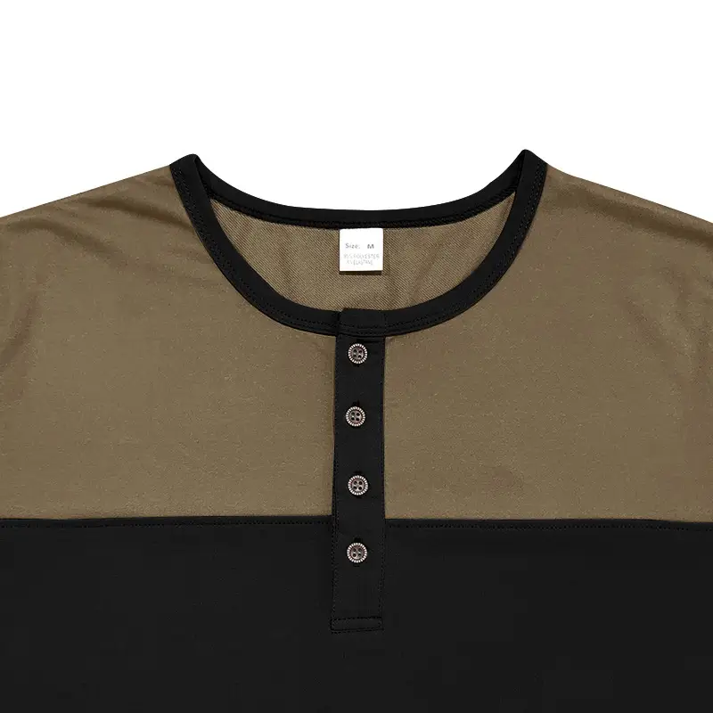 Men's 2025 Cross-Border Long Sleeve T-Shirt Brown Green — feature 17