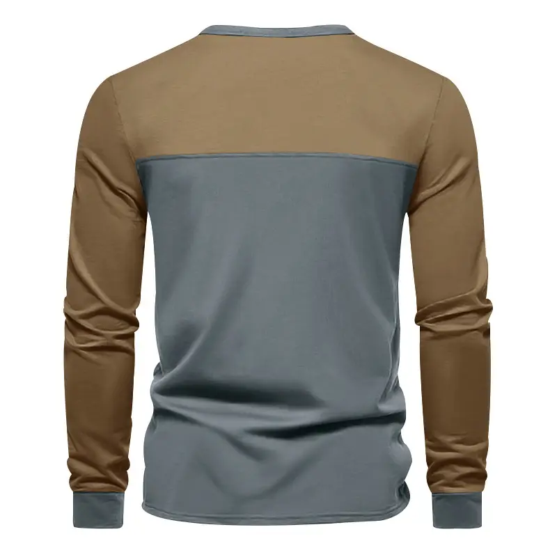 Men's 2025 Cross-Border Long Sleeve T-Shirt Brown Green — feature 24