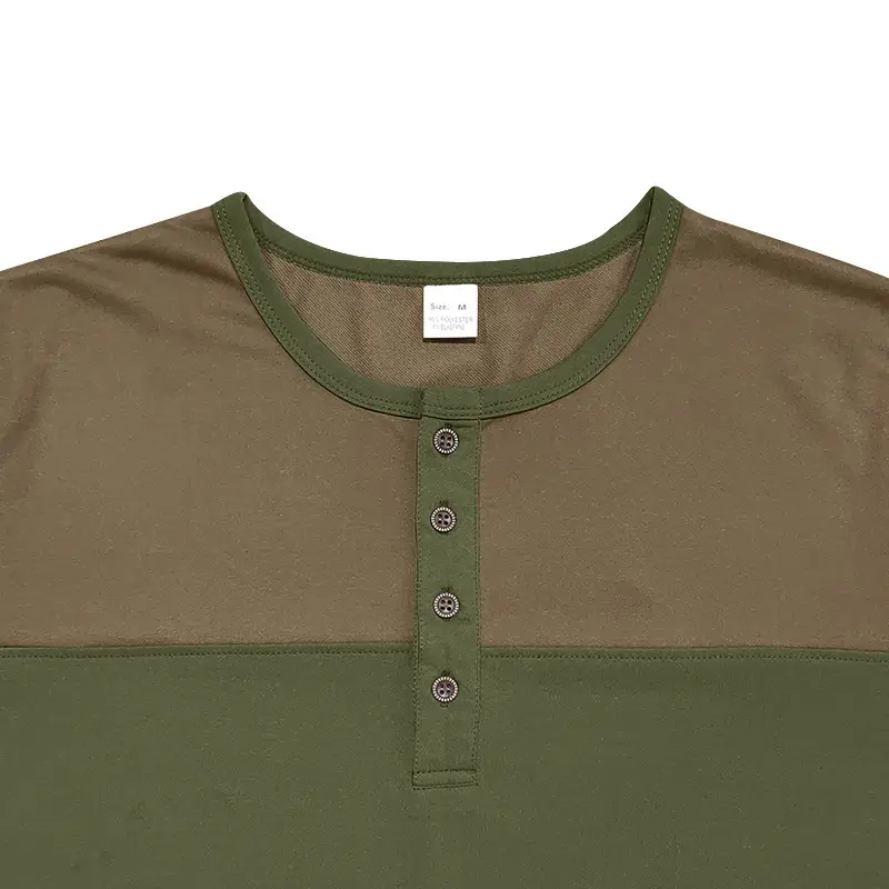 Men's 2025 Cross-Border Long Sleeve T-Shirt Brown Green — feature 33