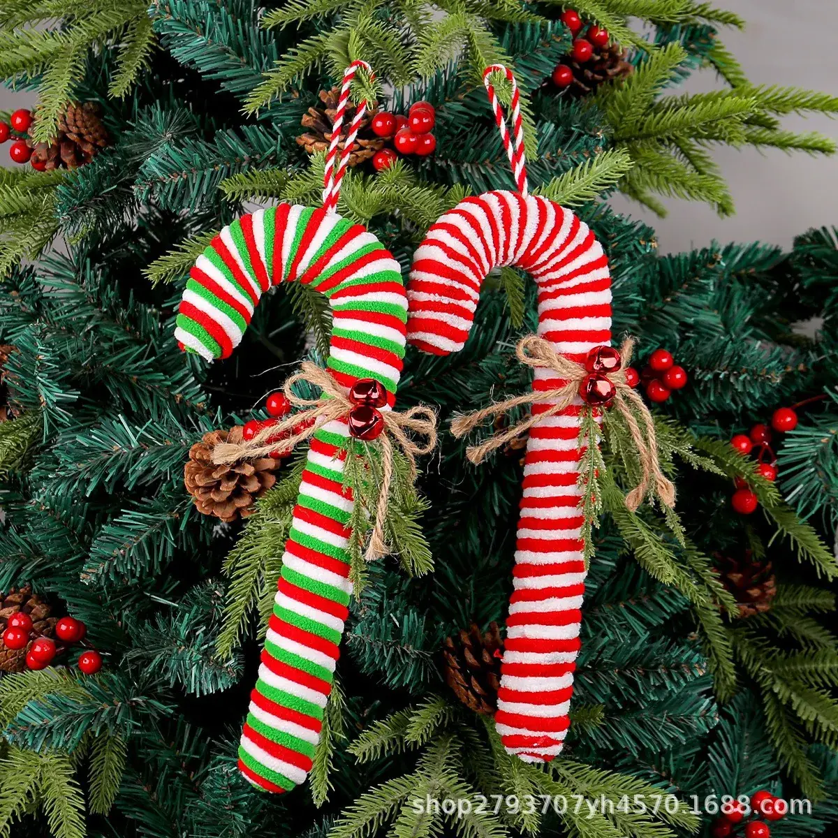 Flannel Candy Candy Hanging Christmas Ornament - Image 6
