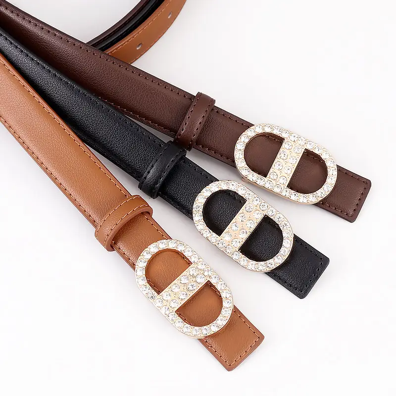 Diamond-Encrusted Leather Belt for Women - Image 11