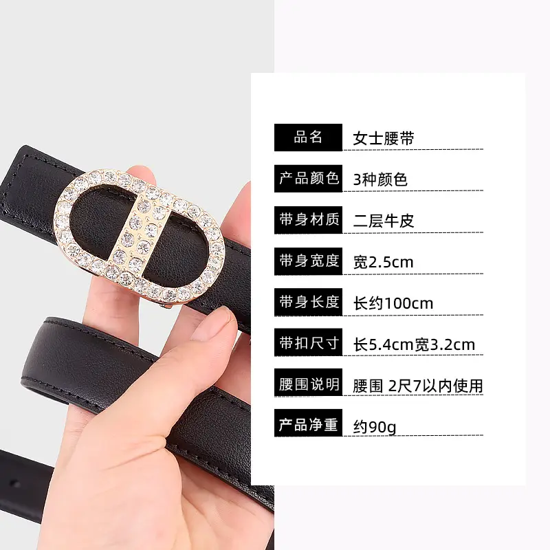 Diamond-Encrusted Leather Belt for Women - Image 13