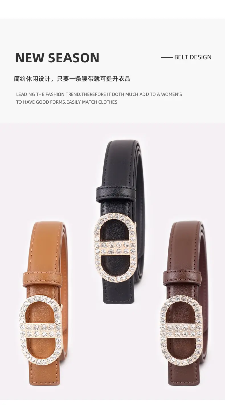 Diamond-Encrusted Leather Belt for Women — feature 30