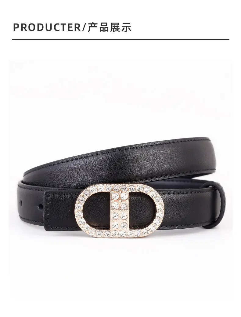 Diamond-Encrusted Leather Belt for Women — feature 37