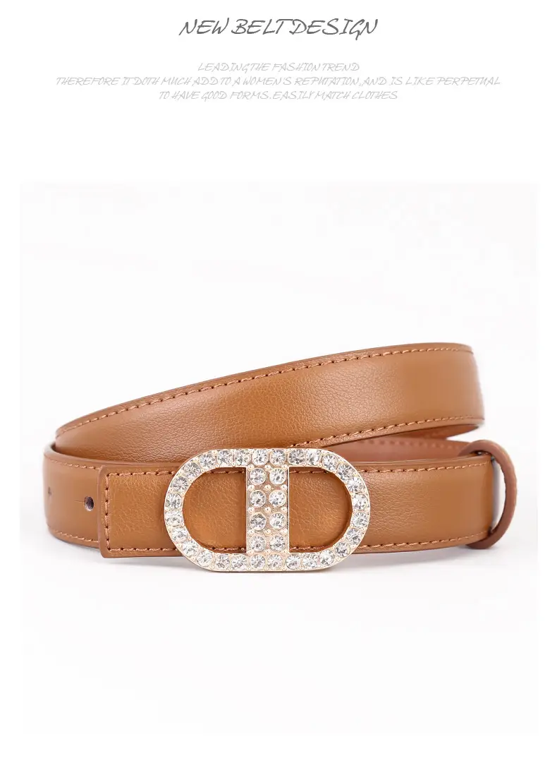Diamond-Encrusted Leather Belt for Women — feature 38
