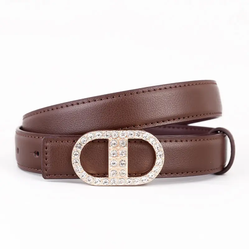Diamond-Encrusted Leather Belt for Women - Image 2