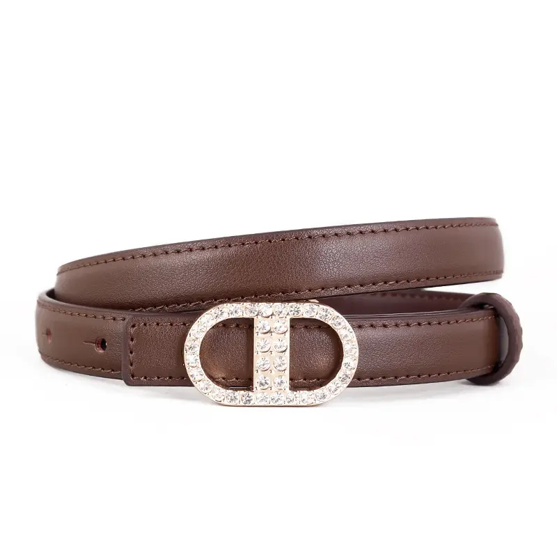 Diamond-Encrusted Leather Belt for Women - Image 5