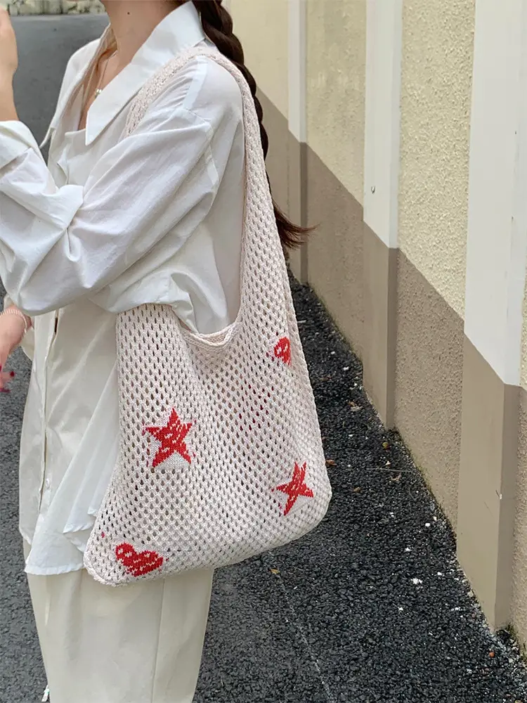 Blue Star Embroidered Crossbody Bag for Women — feature 10