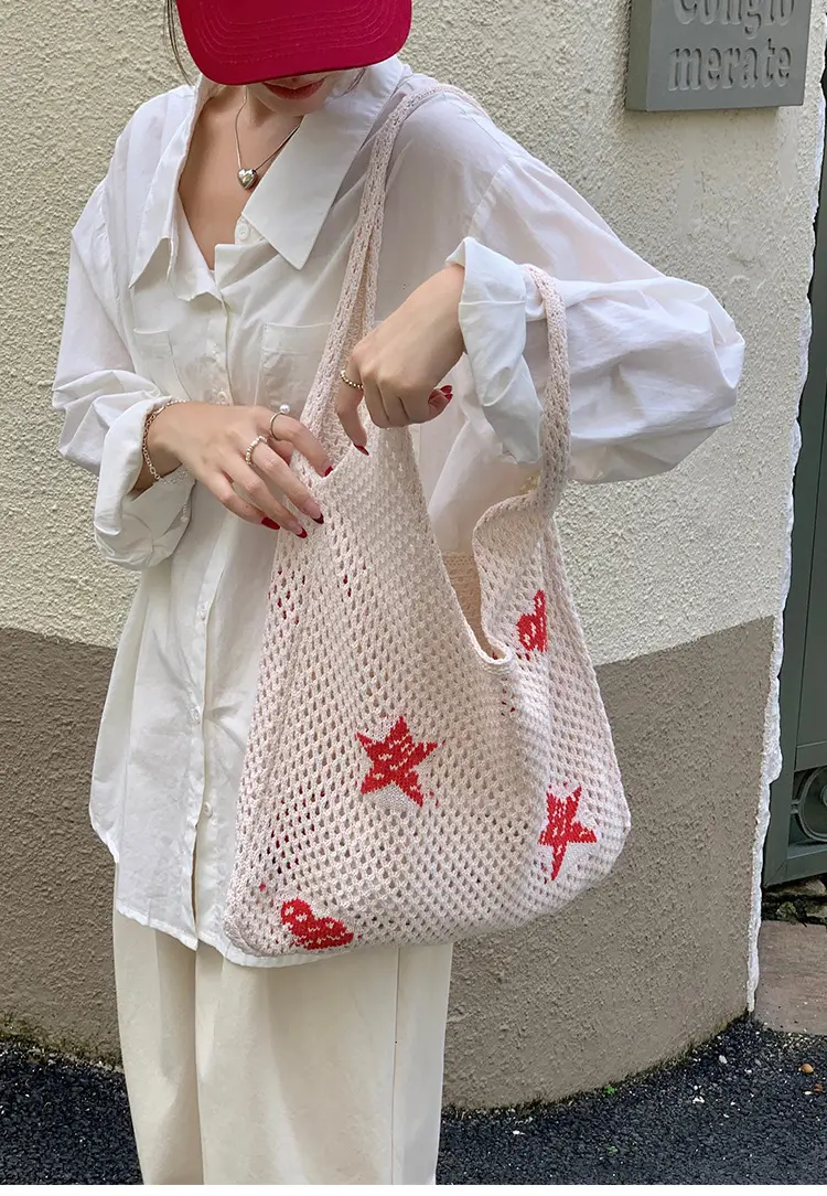 Blue Star Embroidered Crossbody Bag for Women — feature 9