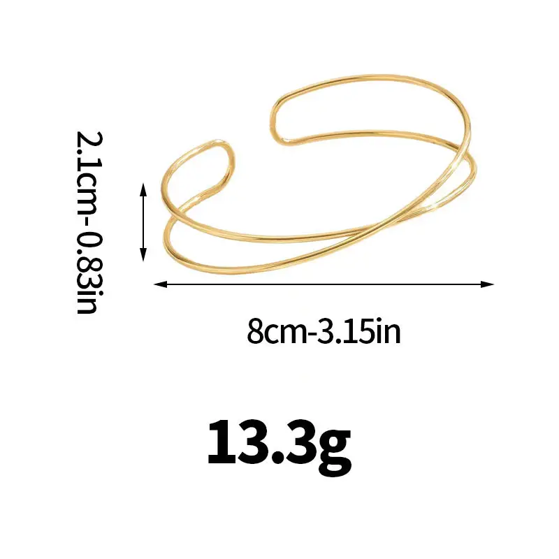Amazon Europe and the United States cross-border wholesale hollow multi-layer cross fashion exaggerated personality arm ring opening adjustable bracelet — feature 5