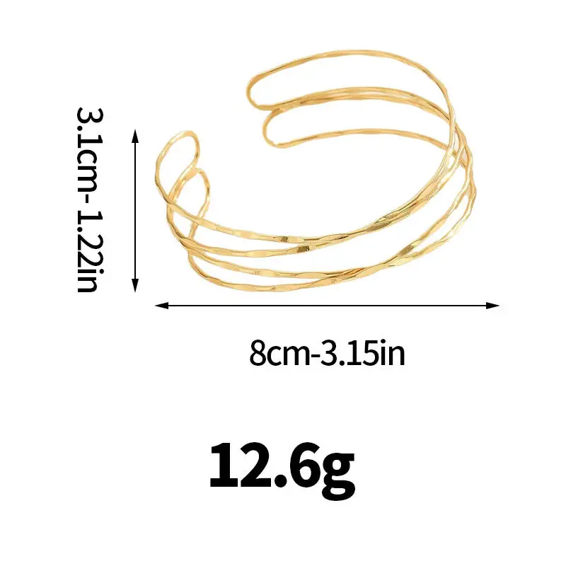 Amazon Europe and the United States cross-border wholesale hollow multi-layer cross fashion exaggerated personality arm ring opening adjustable bracelet — feature 6
