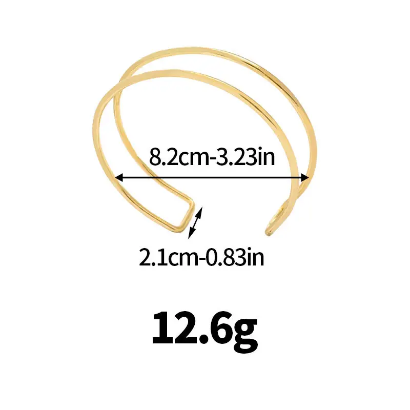 Amazon Europe and the United States cross-border wholesale hollow multi-layer cross fashion exaggerated personality arm ring opening adjustable bracelet — feature 7