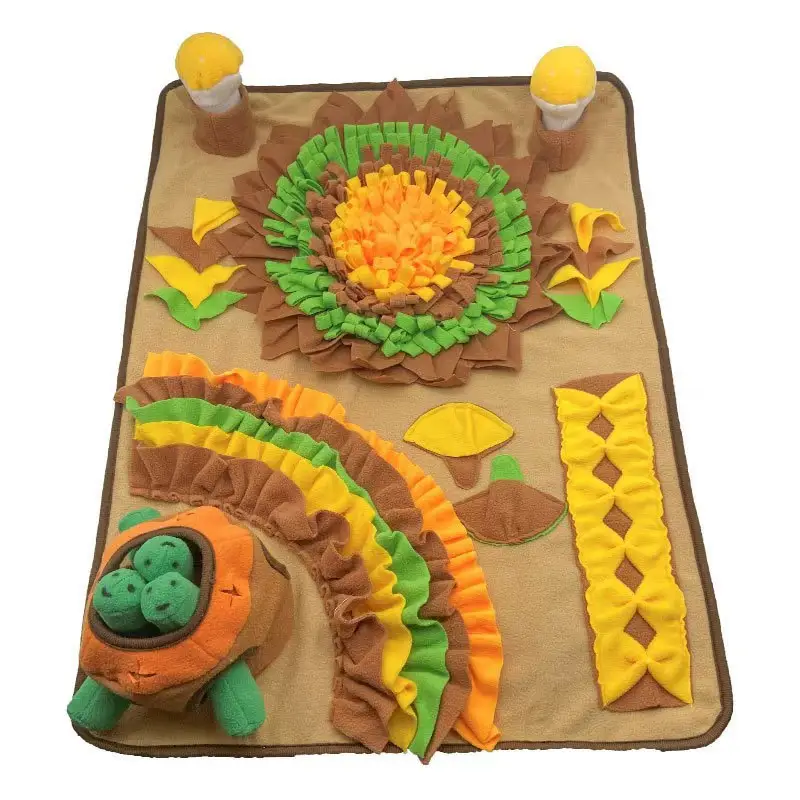 New Pet Sniffing Mat to Expend Dog Energy, Hide Cat Treats to Relieve Boredom, Pet Food Leakage Toy