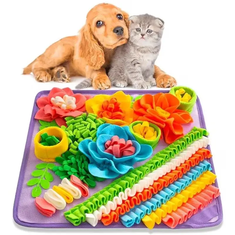 New Pet Sniffing Mat to Expend Dog Energy, Hide Cat Treats to Relieve Boredom, Pet Food Leakage Toy